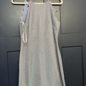 BCX Shimmering Silver Mini Dress
